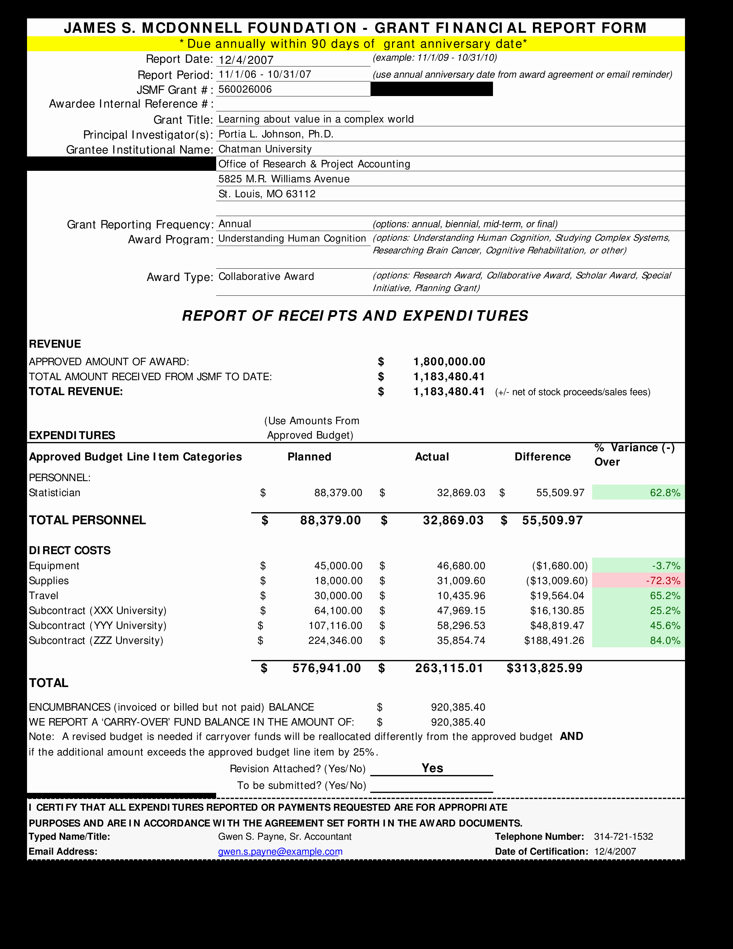 Grant Report Sample Inspirational Free Grant Financial Report