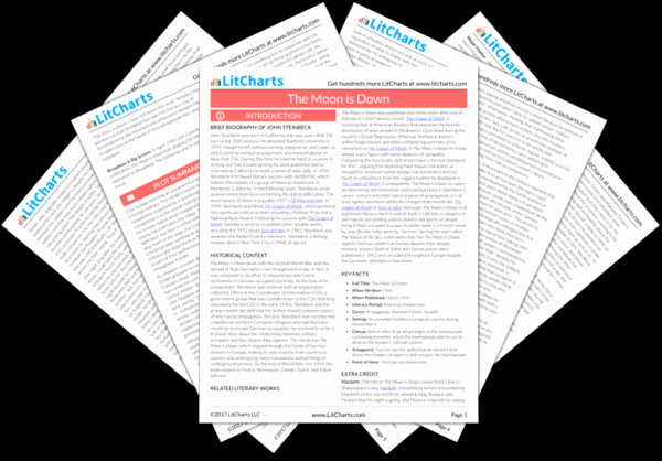 Grapes Of Wrath Litcharts Awesome the Moon is Down Study Guide From Litcharts