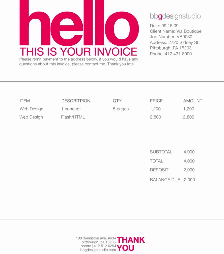 Graphic Design Invoice Examples Fresh Contoh Faktur Invoice Tagihan Dengan Desain Menarik