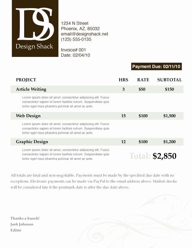 Graphic Design Invoice Examples Unique 29 Best Images About Graphic