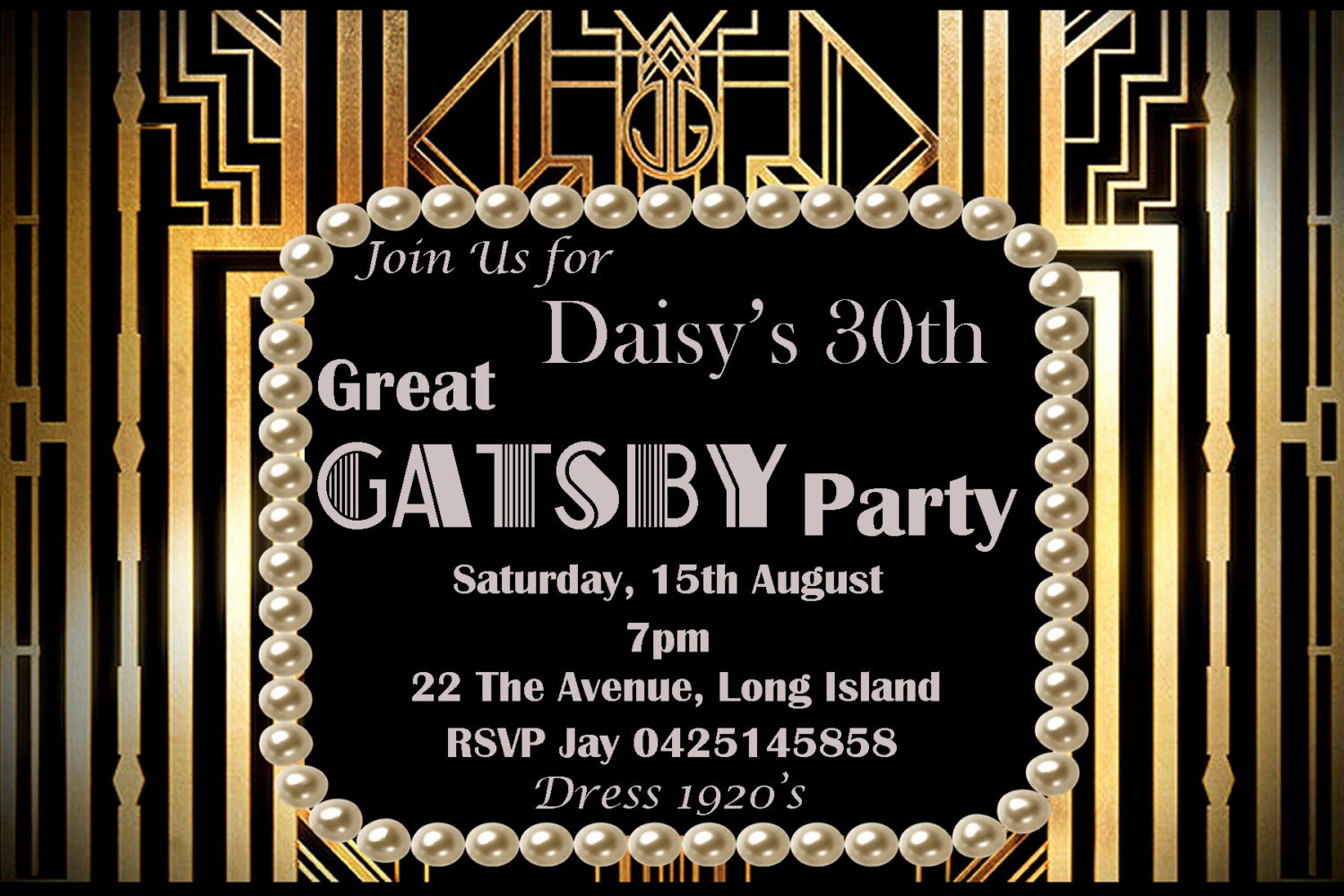 Great Gatsby Party Invitation Template Free Awesome the Great Gatsby Party Invitation Eyerunforpob