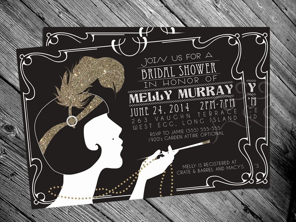 Great Gatsby Party Invitation Template Free Unique Great Gatsby Invitation Templates Blank