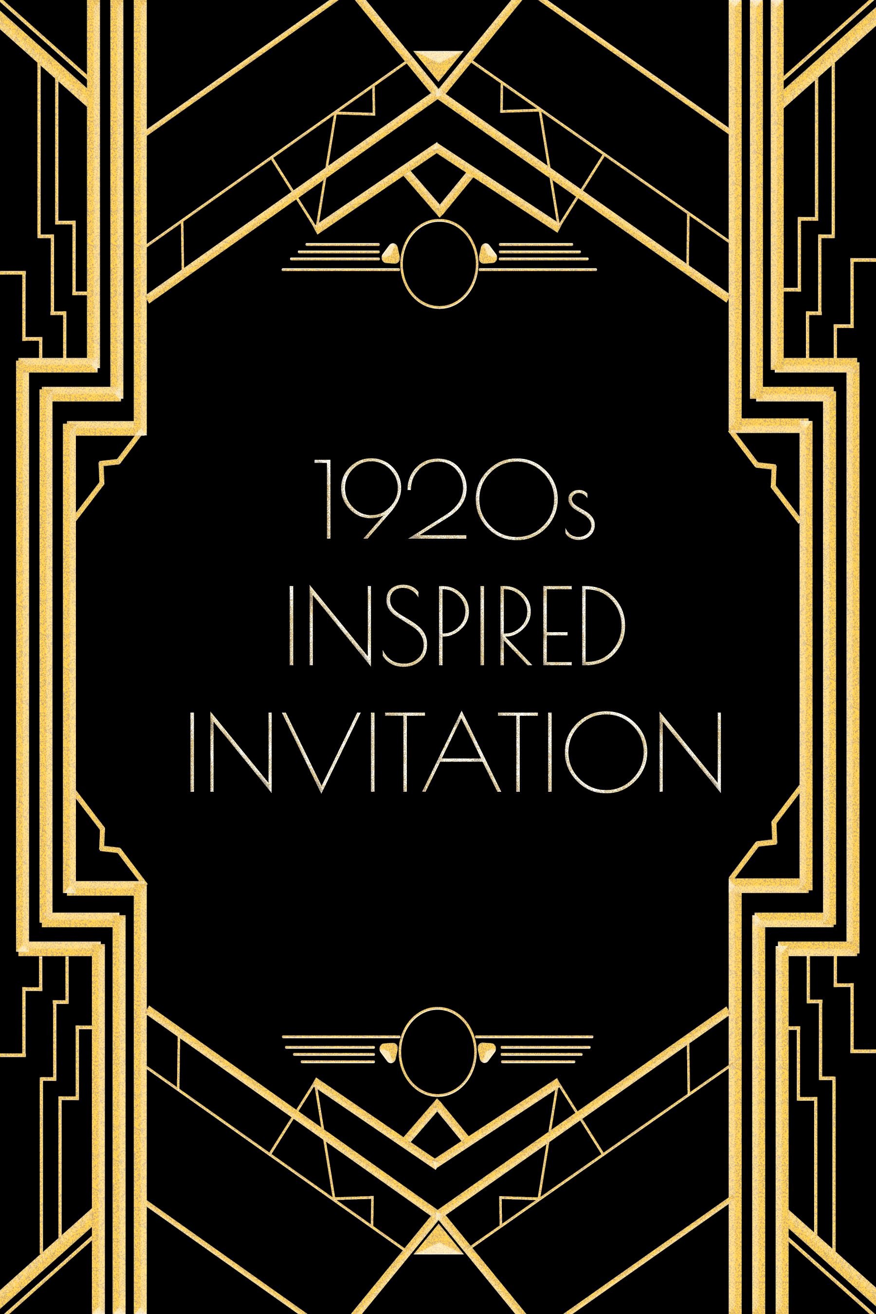 Great Gatsby Party Invitation Template Free Unique Use This 1920s Inspired Invitation Template for A Gatsby