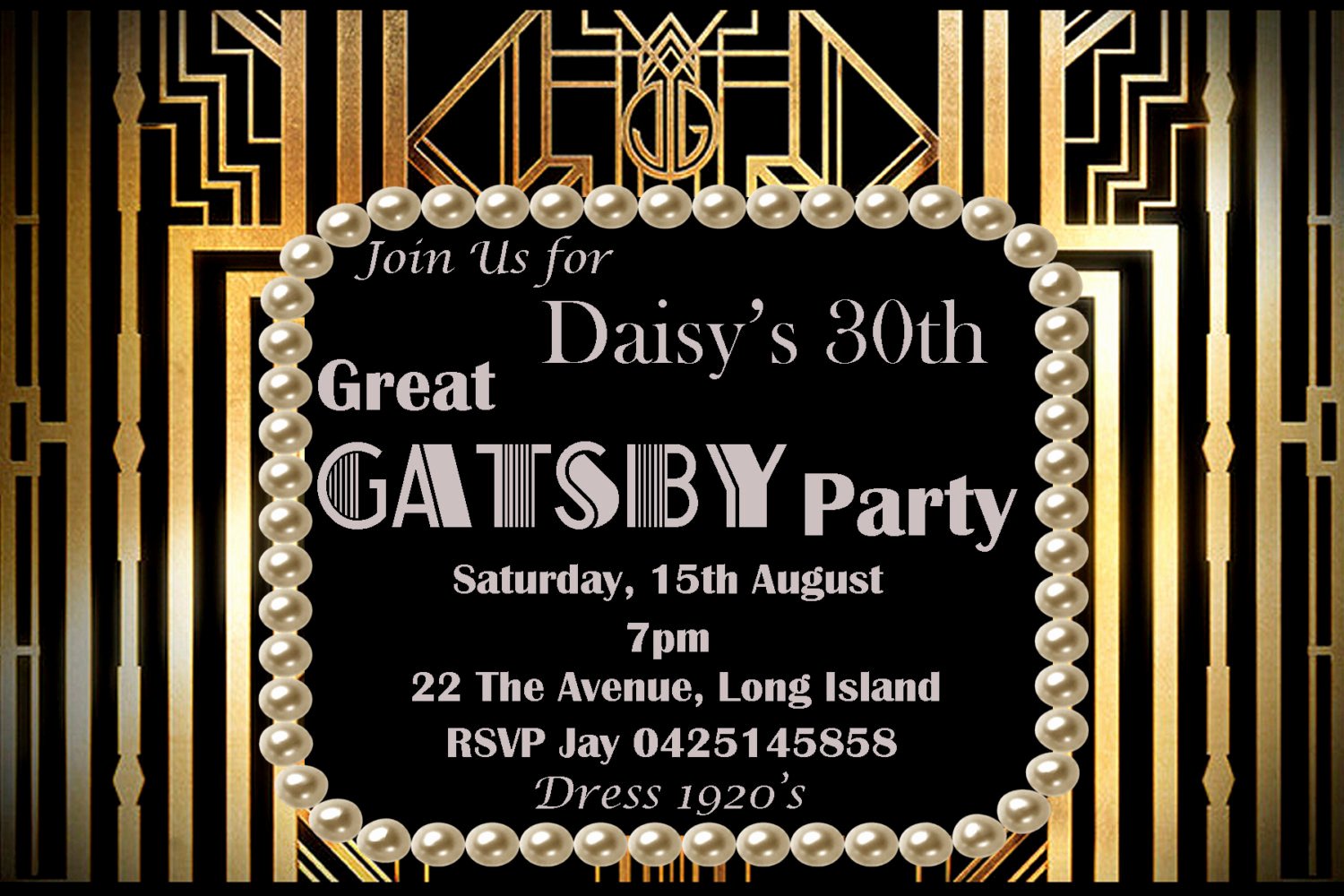 Great Gatsby Party Invitation Templates Elegant the Great Gatsby Party Invitation Eyerunforpob