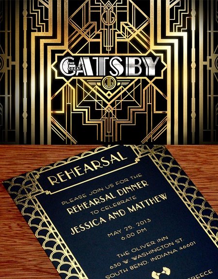 Great Gatsby Prom Invitations Beautiful Great Gatsby Inspired Wedding Invitation Design