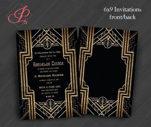 Great Gatsby Prom Invitations Fresh Anniversary Engagement Invitations Gatsby Roaring 20s