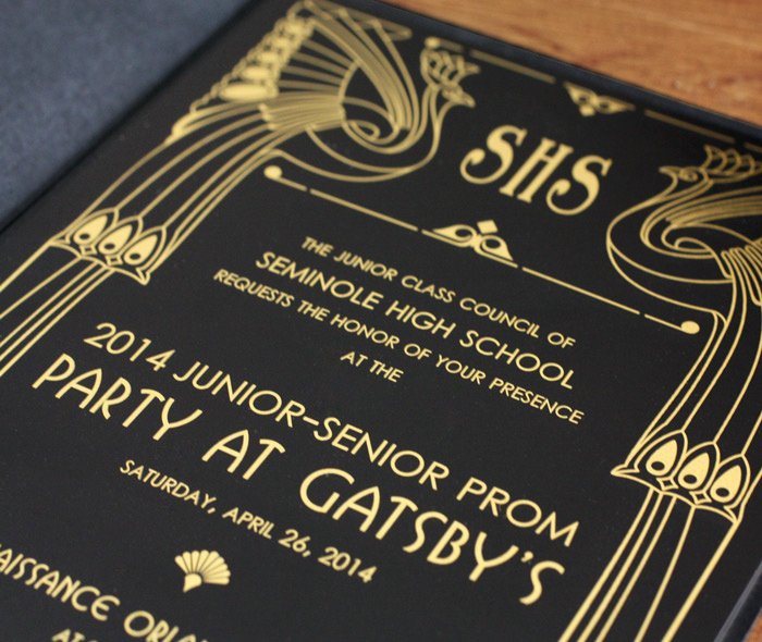 Great Gatsby Prom Invitations Lovely Custom themed Prom Invitations and Tickets