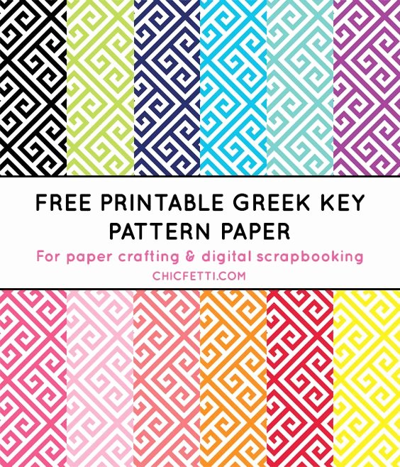 Greek Key Pattern Template Elegant Free Printable Greek Key Digital Paper