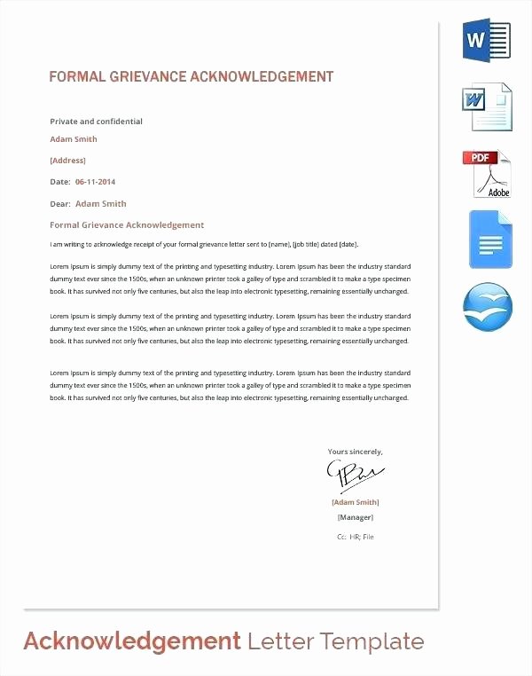 Grievance Appeal Letter Awesome Grievance Letter Template