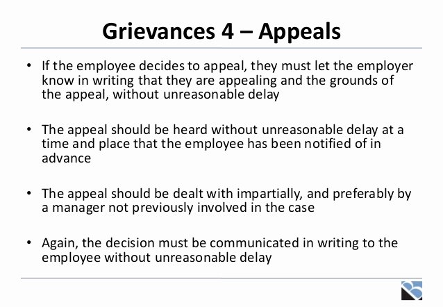 Grievance Appeal Letter Beautiful Disciplinaries Grievances and Settlement Discussions