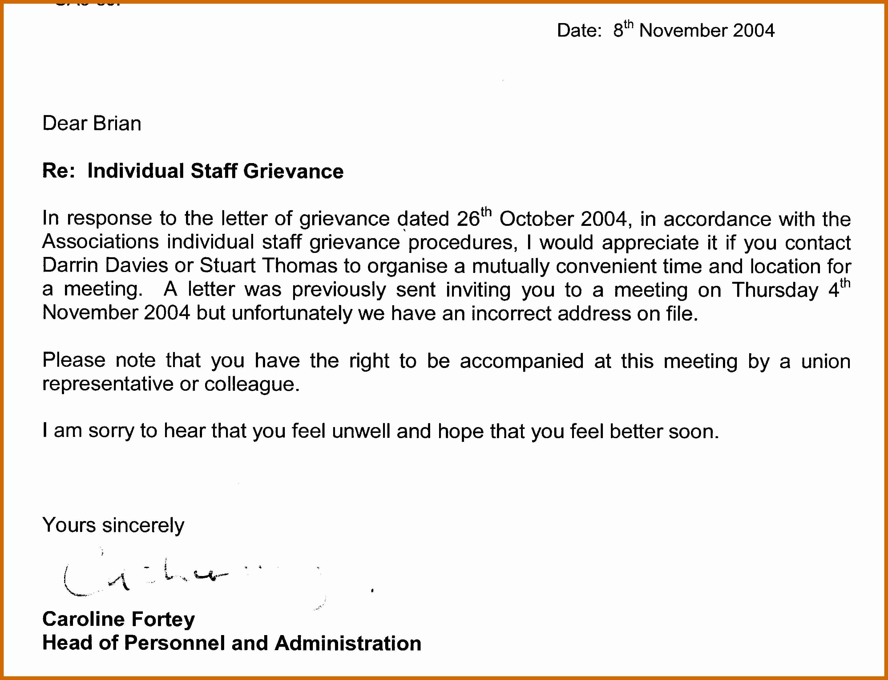 Grievance Appeal Letter Luxury 7 8 Grievance Appeal Letter