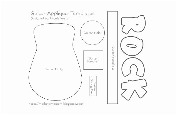 Guitar Cake Template Inspirational 26 Of Paper Guitar Template