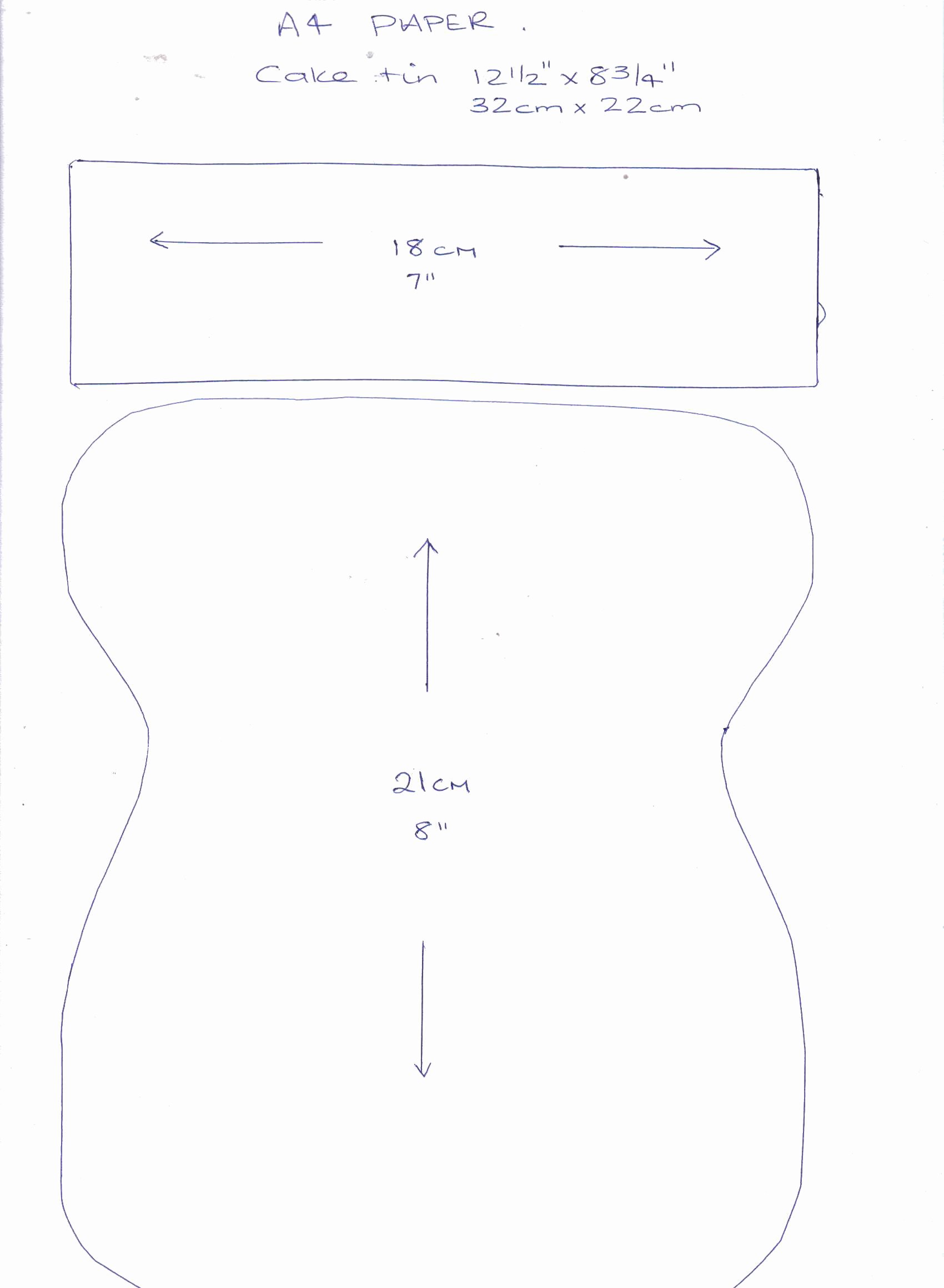 Guitar Cake Template Unique Acoustic Guitar