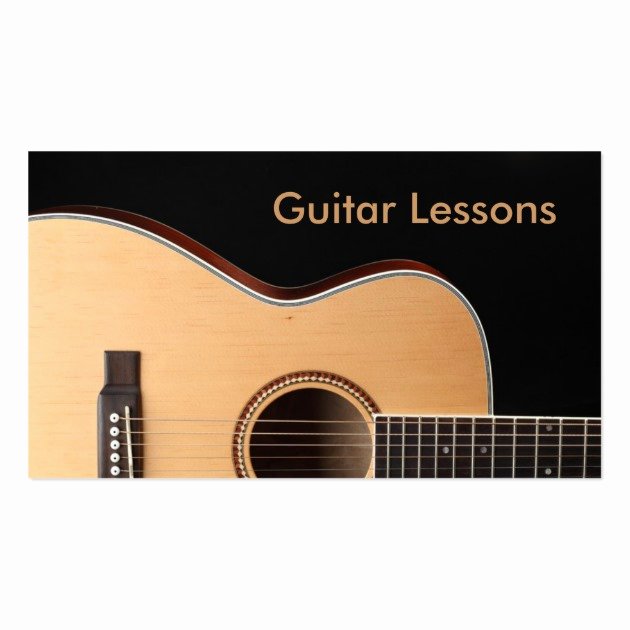 Guitar Lesson Gift Certificate Template Awesome Business Card Guitar Lessons