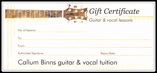 Guitar Lesson Gift Certificate Template Elegant Callum Binns Classical and Acoustic Guitar Lesson T