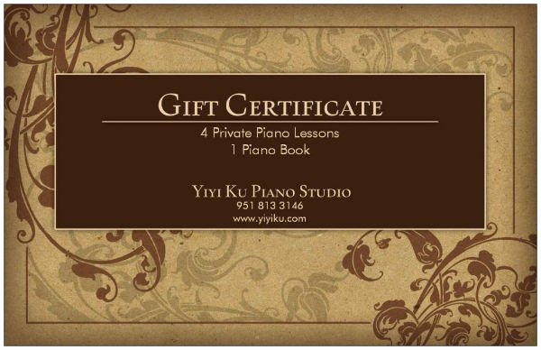Guitar Lesson Gift Certificate Template Fresh Music T Voucher Frompo 1