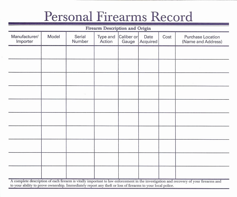 Gun Inventory Spreadsheet Beautiful Firearms Inventory Spreadsheet