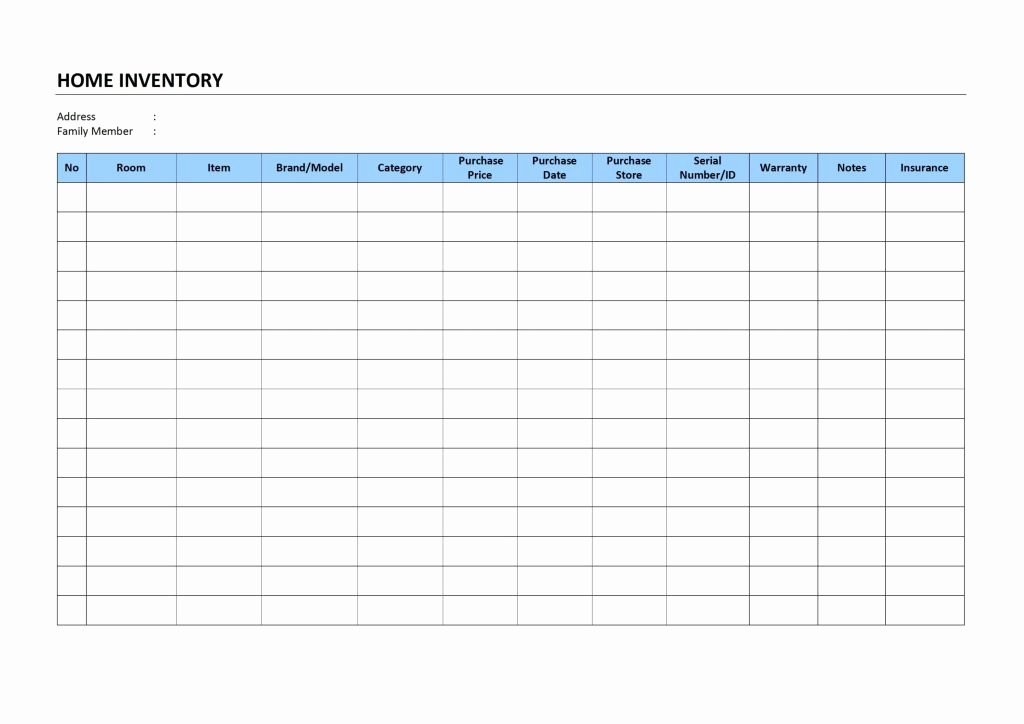 Gun Inventory Spreadsheet Fresh 15 Home Inventory Worksheet