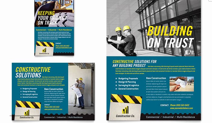 Half Page Flyer Template Word Elegant 6 Construction Flyer Templates