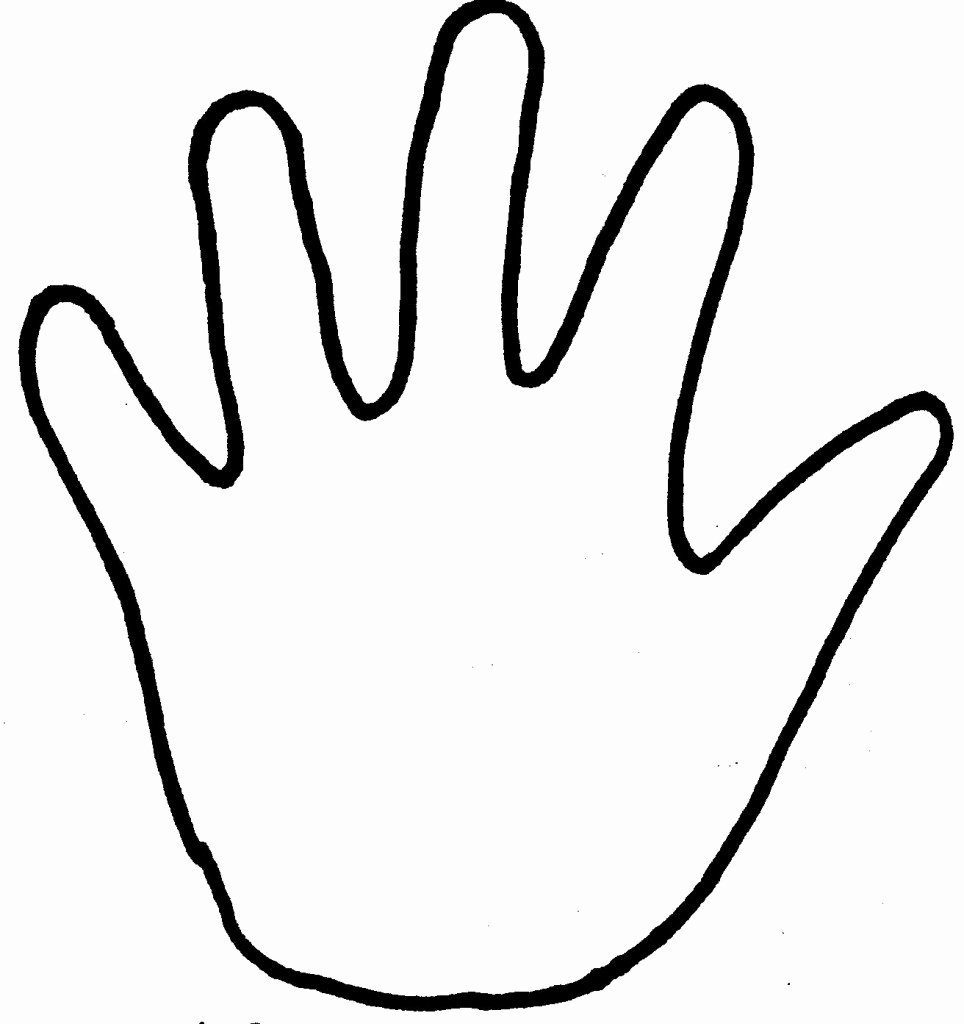 Hand Cut Out Template Fresh Handprint Outline Clipartion