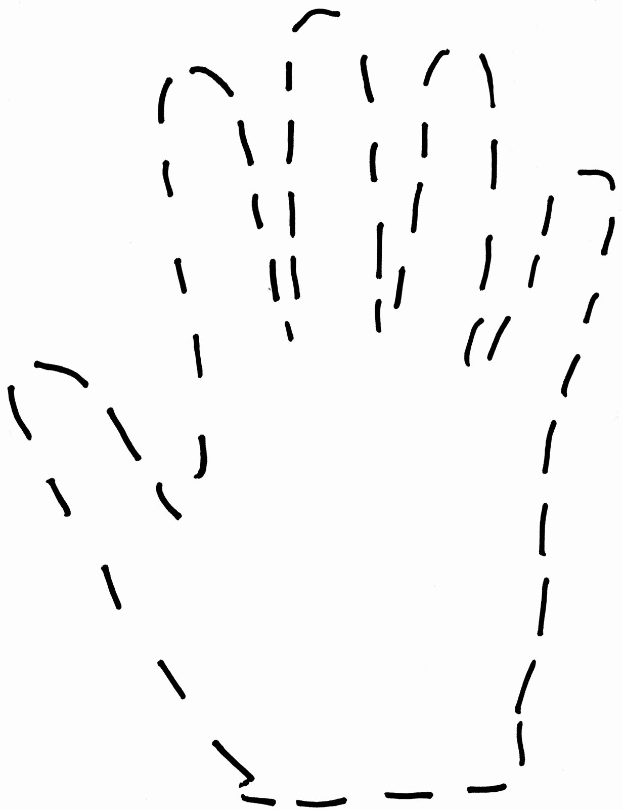 Hand Cut Out Template Lovely Hand Clipart Outline Clipground