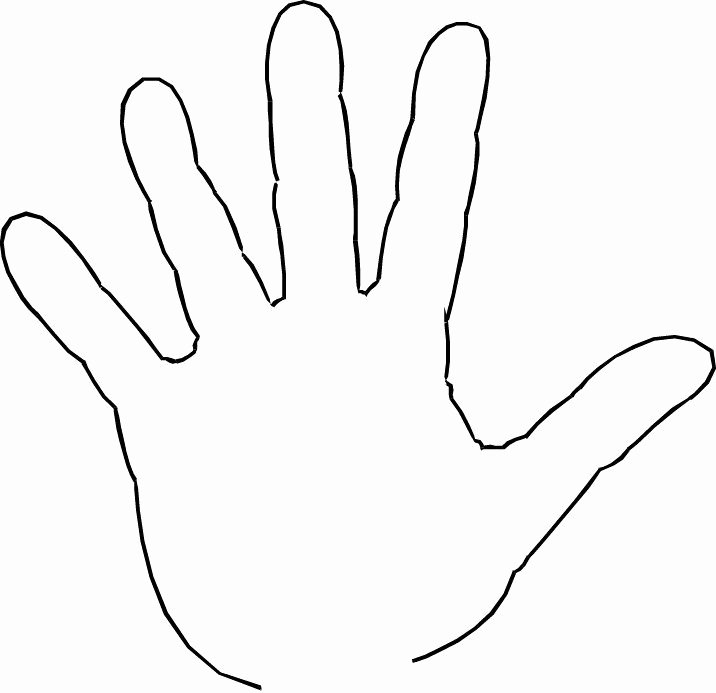 Hand Cut Out Template Unique Pin Hand Print Template On Pinterest Clipart Best