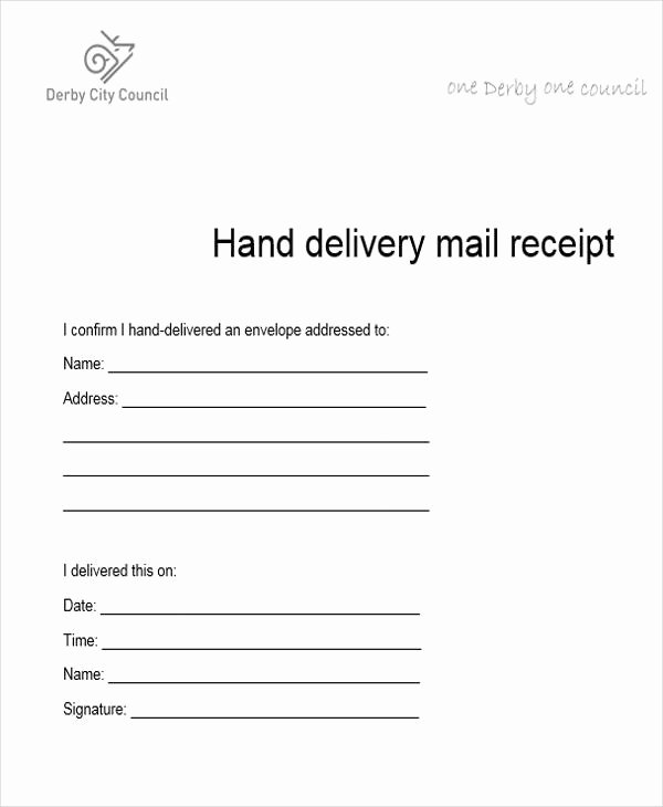 Hand Written Receipt Template Elegant 10 Delivery Receipt Template – Free Sample Example