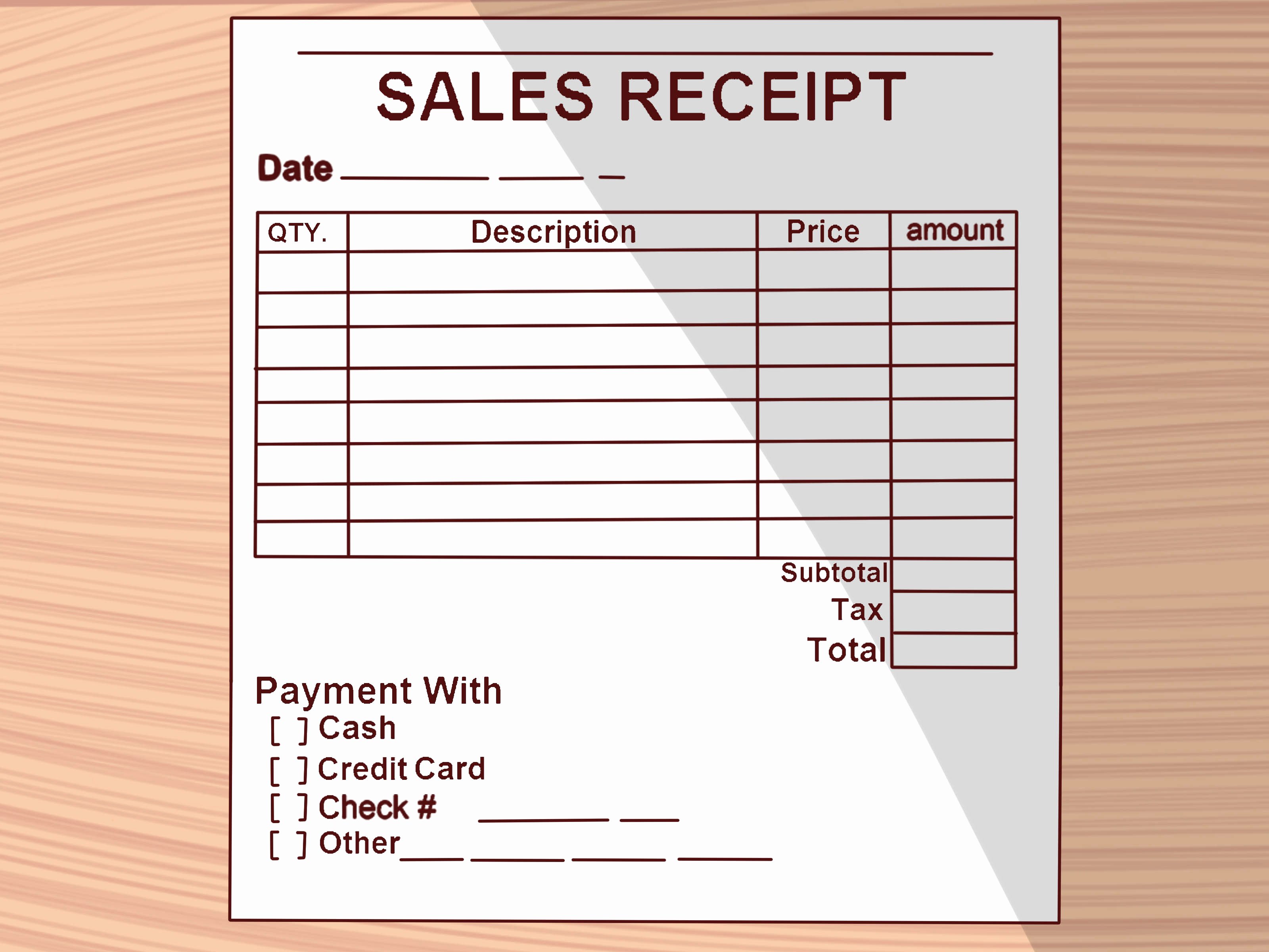 Hand Written Receipt Template Fresh How to Write A Receipt 9 Steps with Wikihow