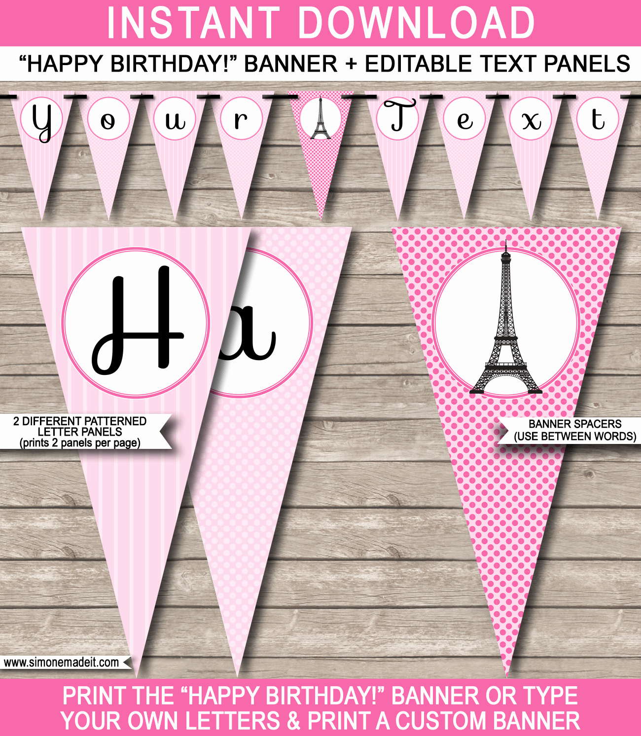 Happy Birthday Sign Template Fresh Paris Party Banner Template