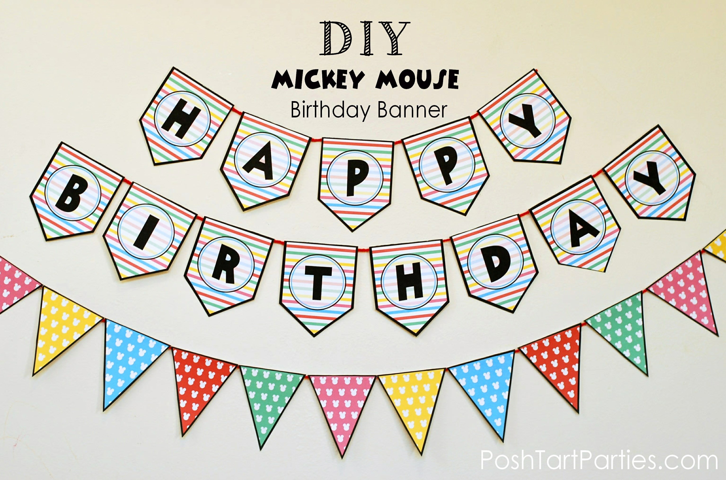 Happy Birthday Sign Template New A Mickey and Minnie Mouse Party – Free Printable Happy