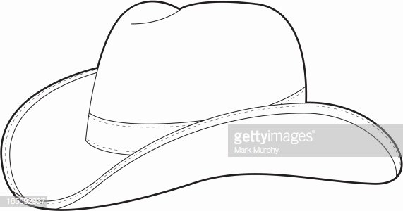 Hat Template Vector Awesome Cowboy Hat Outline