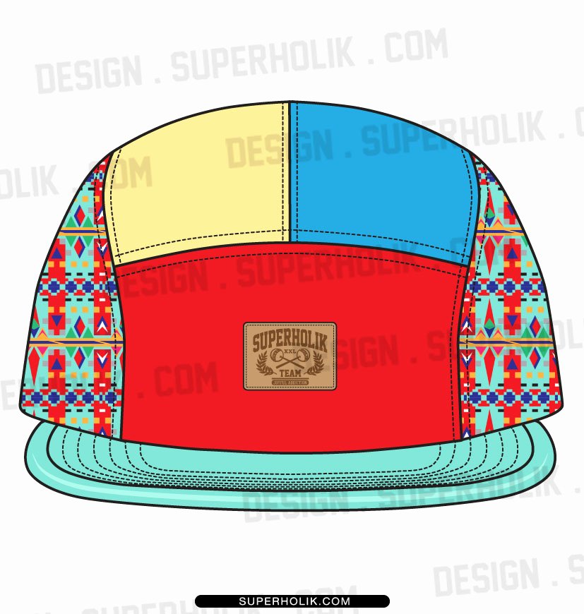 Hat Template Vector Lovely 5 Panel Hat Template