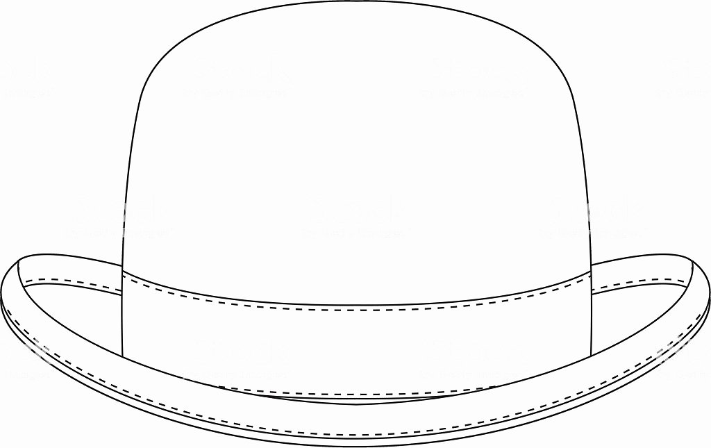 Hat Template Vector Lovely Classic Bowler Hat Template Stock Vector Art &amp; More