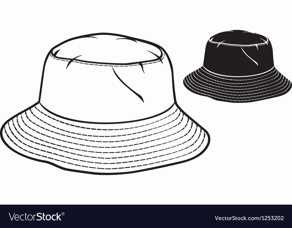 Hat Template Vector Unique Bucket Hat Collection Royalty Free Vector Image