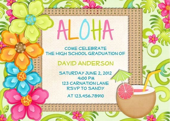 Hawaiian themed Invitation Templates Free Awesome Hawaiian Party Invitations Free Printable