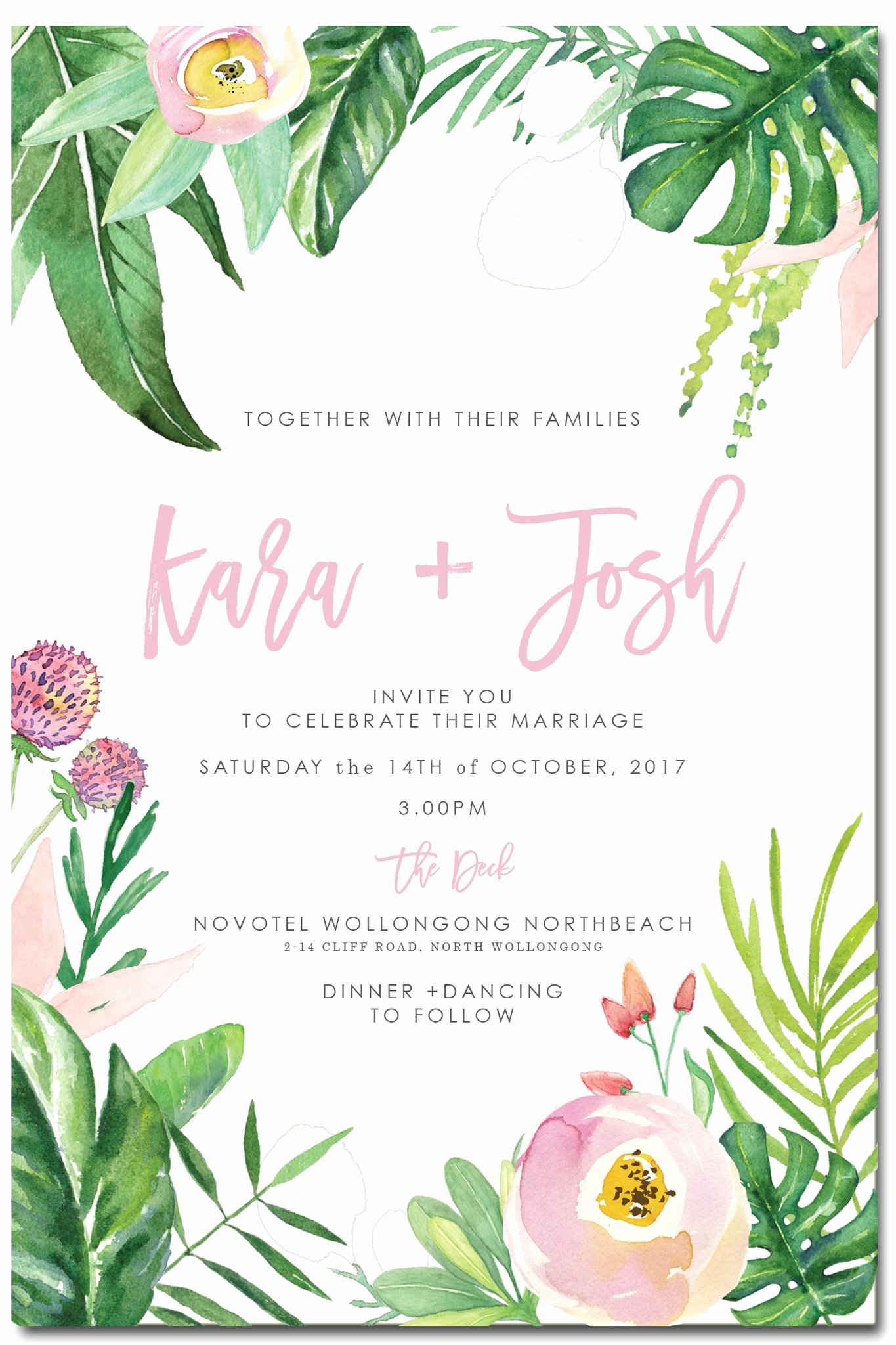 Hawaiian themed Invitation Templates Free Inspirational Tropical Invitation – Lauren Dillon Designs