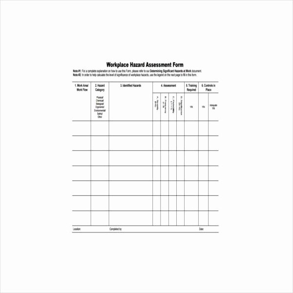 Hazard Analysis form New 5 Hazard assessment form Templates Pdf