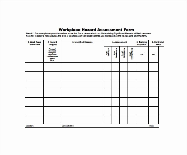 Hazard Analysis form New Sample Hazard assessment Template 8 Free Documents In