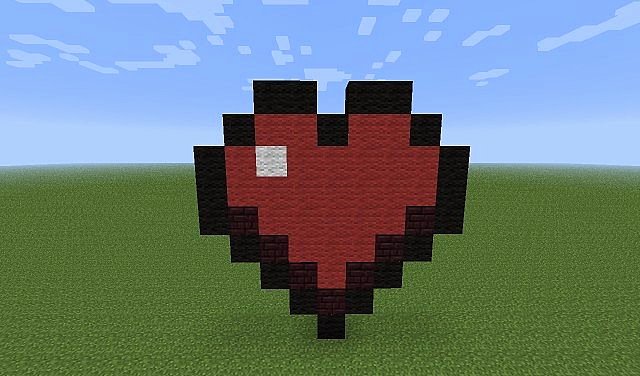 Heart Minecraft Banner Elegant tons Pixel Art Minecraft Project