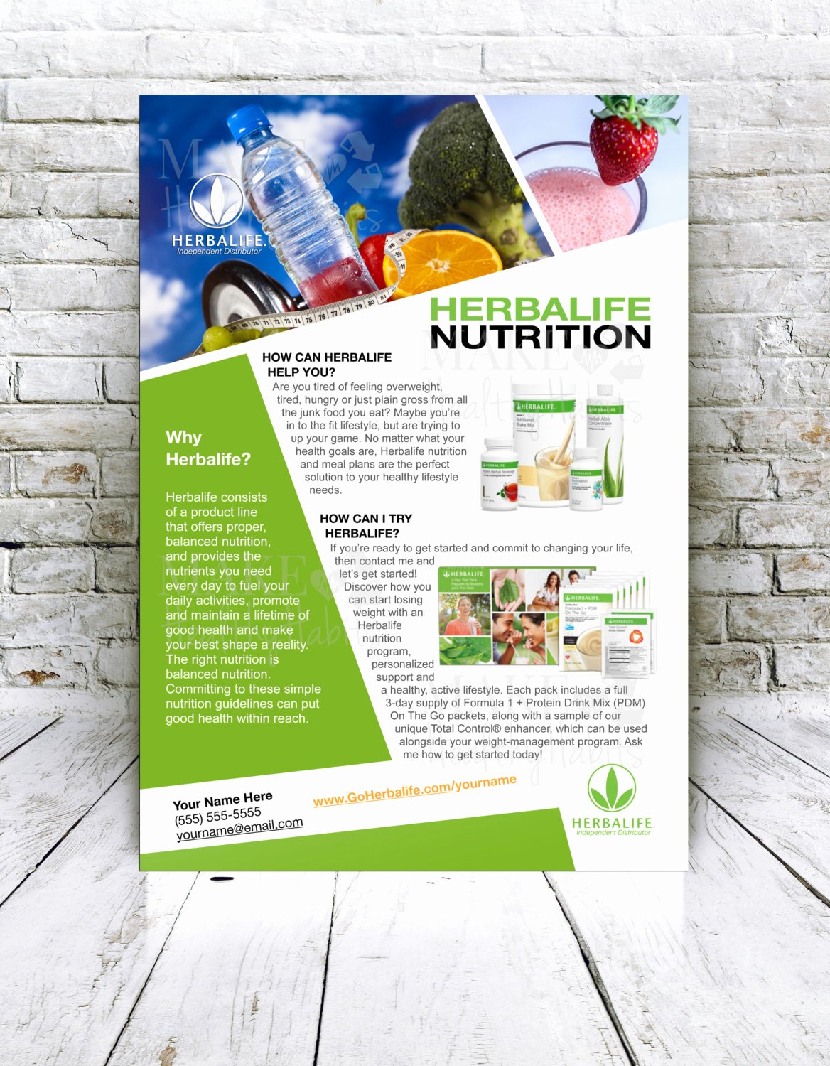 Herbalife Flyer Sample Beautiful Custom Print Ready Herbalife Contact Flyer by