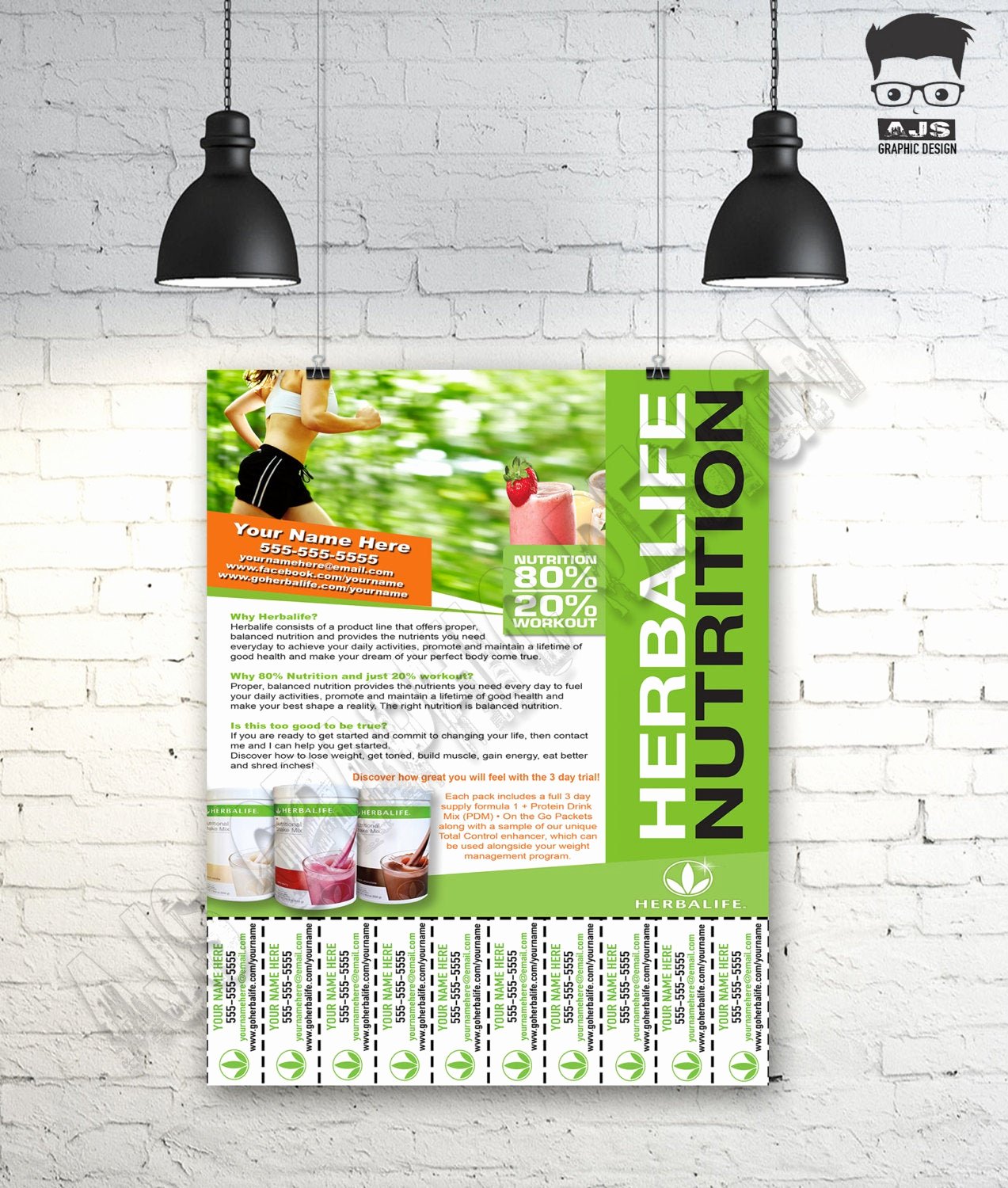 Herbalife Flyer Template Awesome Custom Print Ready Herbalife Contact Flyer by Ajsgraphdesign