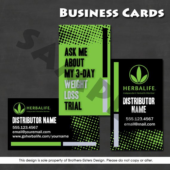 Herbalife Flyer Template Unique Herbalife Business Card Digital Download by