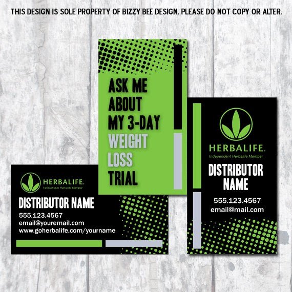 Herbalife Flyer Templates Elegant Herbalife Business Card Digital Download by Bizzybdesign