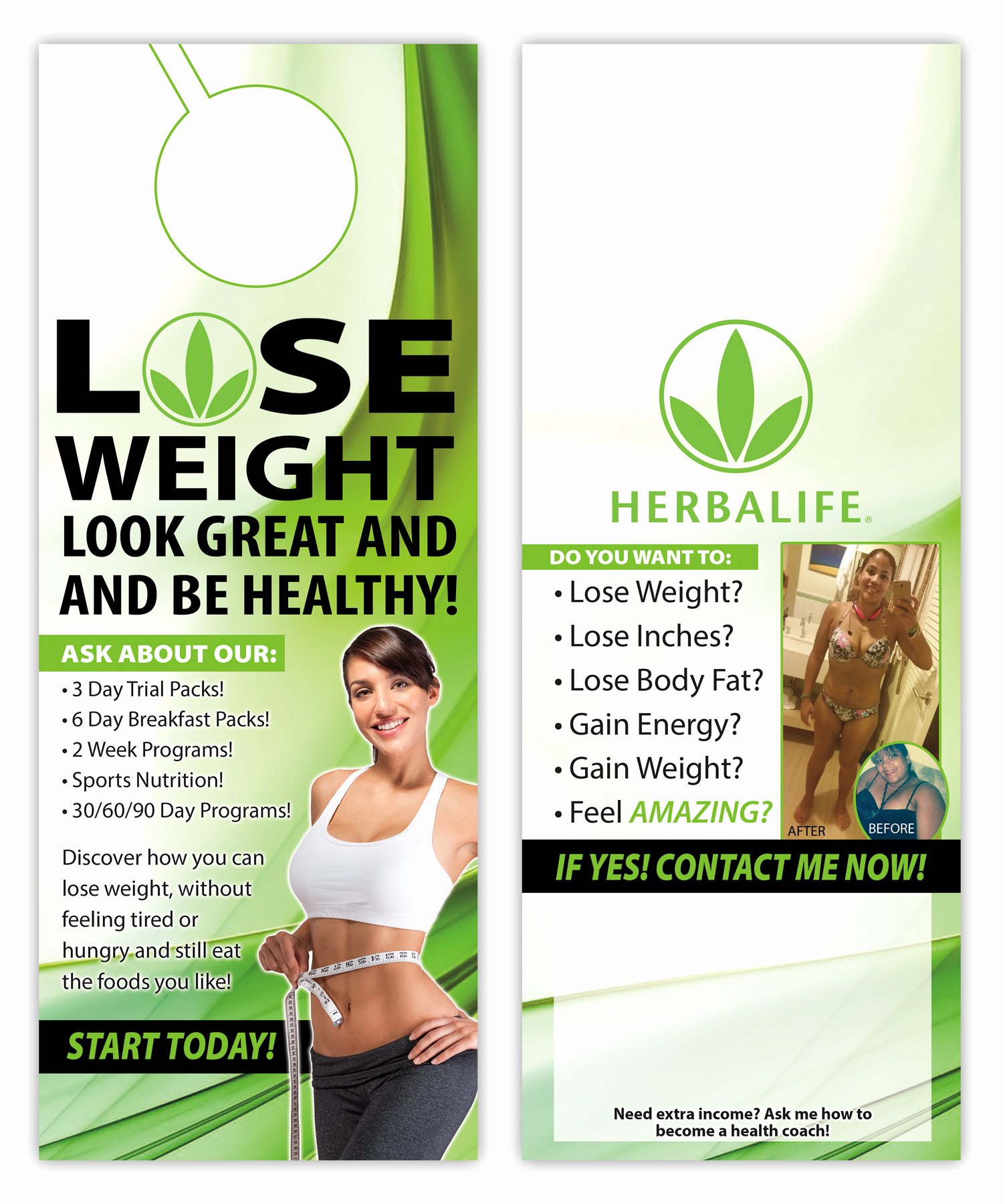 Herbalife Flyers Template Best Of Herbalife Door Hanger 4 5x11 2 Sided · Kz Creative