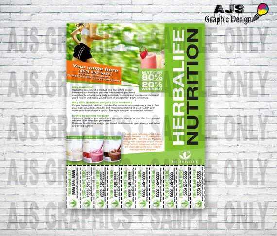 Herbalife Flyers Template New Custom Print Ready Herbalife Contact Flyer • Herbalife