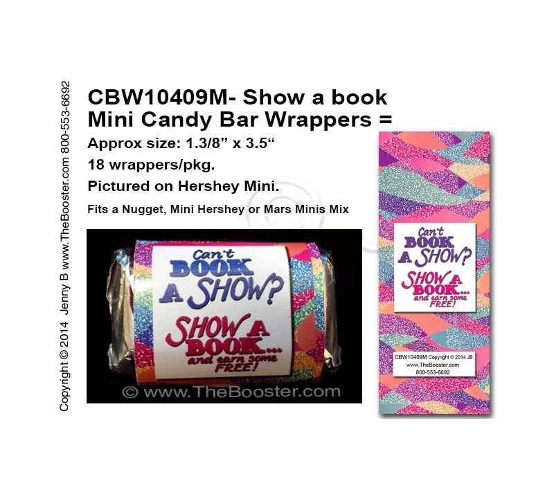Hershey Bar Wrapper Dimensions Awesome Cbw M Show A Book Mini Candy Bar Wrappers From