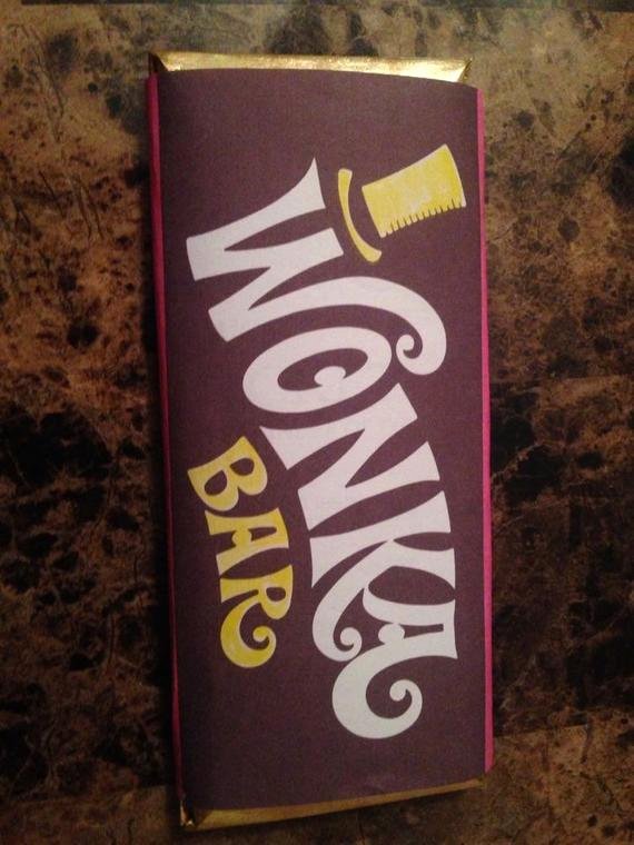 Hershey Bar Wrapper Dimensions Beautiful Willy Wonka Full Size Candy Bar Wrapper and Contract