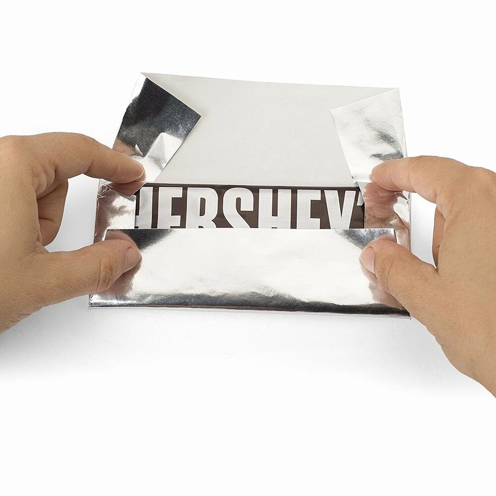 Hershey Bar Wrapper Dimensions Luxury New Foil Wrapper Silver 6&quot; X 7 5&quot; for Hershey Bar Over