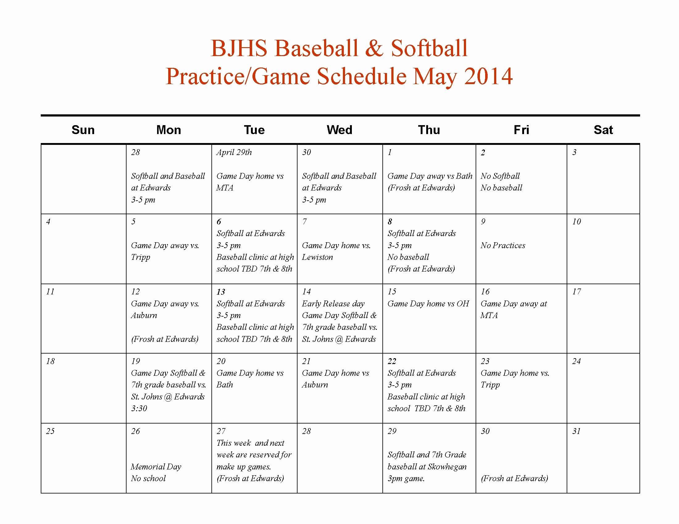 High School Football Practice Schedule Template Awesome 010 softball Practice Plan Template Baseball Awesome