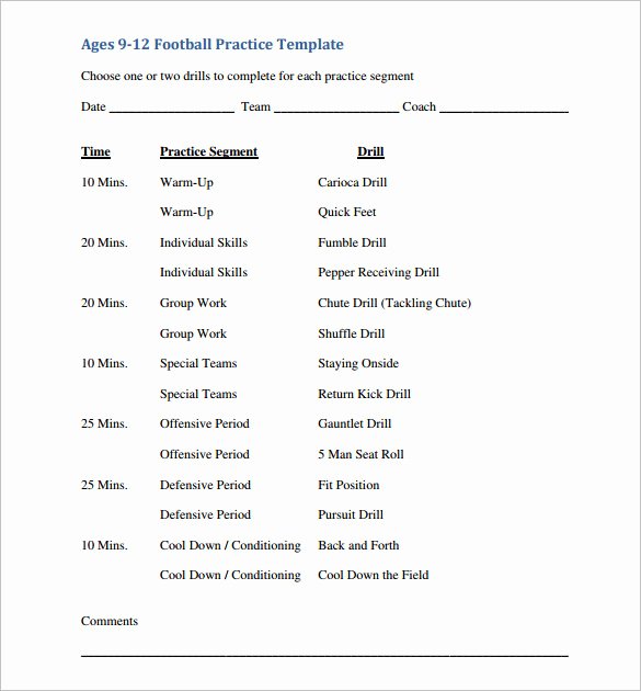 High School Football Practice Schedule Template Fresh 28 Of Football Practice Template Printable